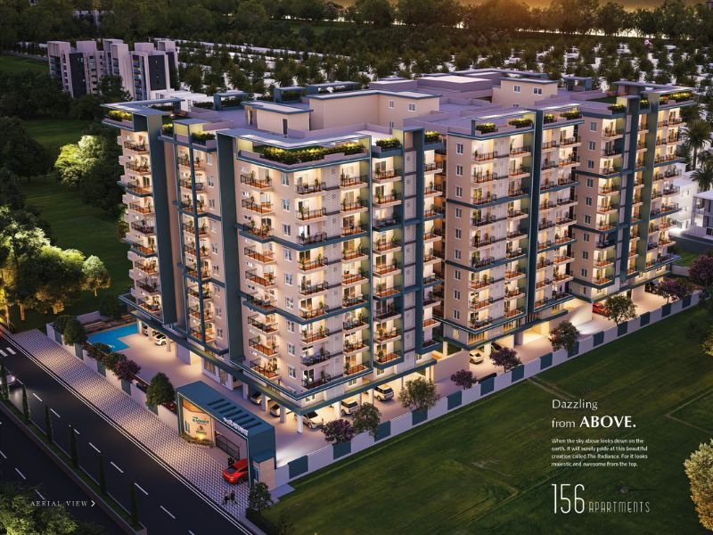 The Radiant 3 BHK Apartment - Living Room Interior
